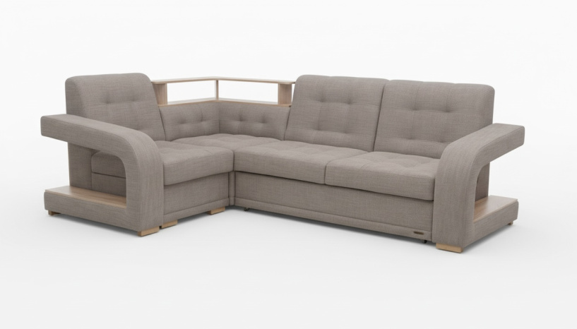 «Соня-17» угловой диван  с полкой